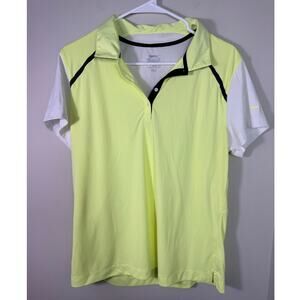 Slazenger Women's Golf Polo Green Yellow Size XL